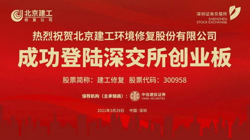 首日股价上涨6倍 300958 建工修复 敲钟上市 北京国企控股上市公司再扩容